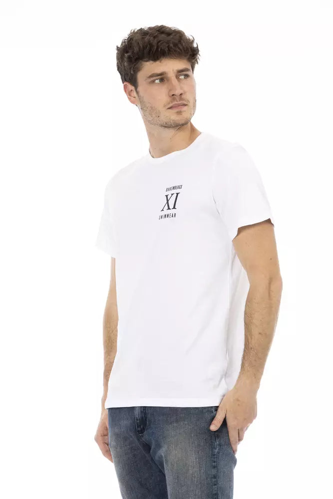 Bikkembergs Herren-T-Shirt aus weißer Baumwolle