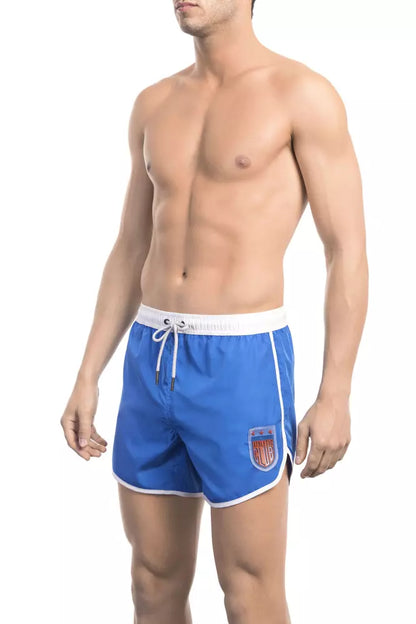 Bikkembergs – Blaue Polyester-Badeshorts für Herren