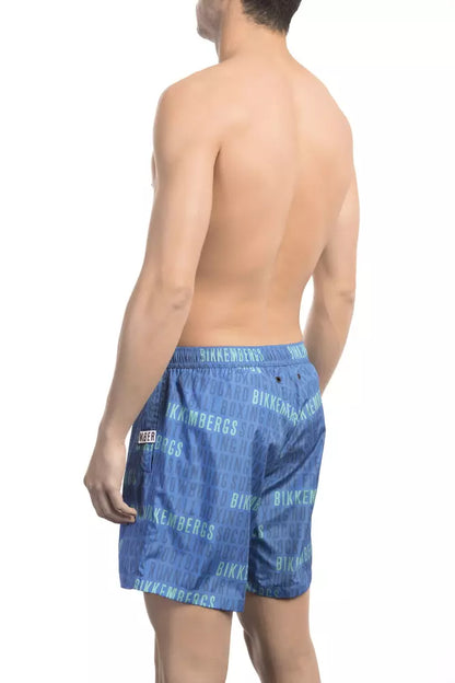 Bikkembergs – Blaue Polyester-Badeshorts für Herren