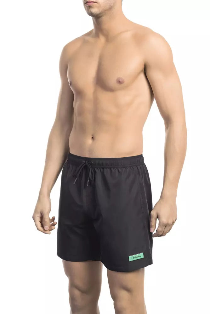 Bikkembergs – Schwarze Polyester-Badeshorts für Herren