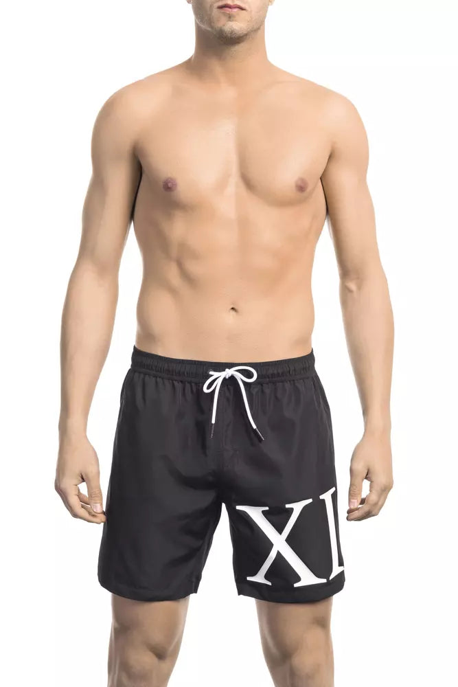 Bikkembergs – Schwarze Polyester-Badeshorts für Herren