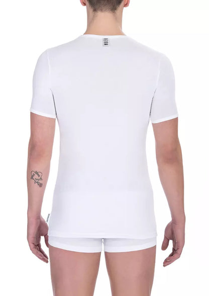 Bikkembergs Weißes Baumwoll-T-Shirt für Herren