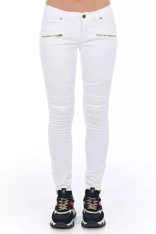 Frankie Morello Weiße Baumwoll-Jeans für Damen