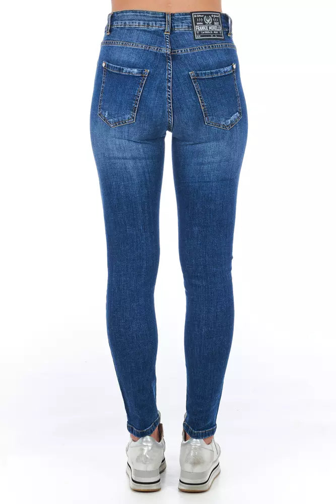 Frankie Morello Blue Denim Damen Jeans