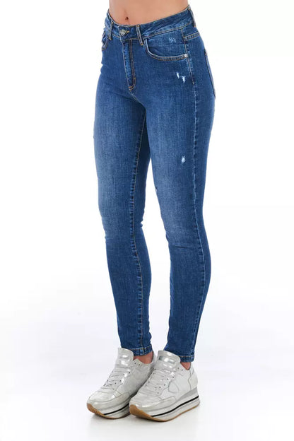 Frankie Morello Blue Denim Damen Jeans