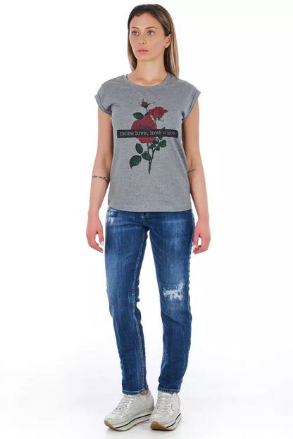 Frankie Morello Damenjeans aus blauer Baumwolle