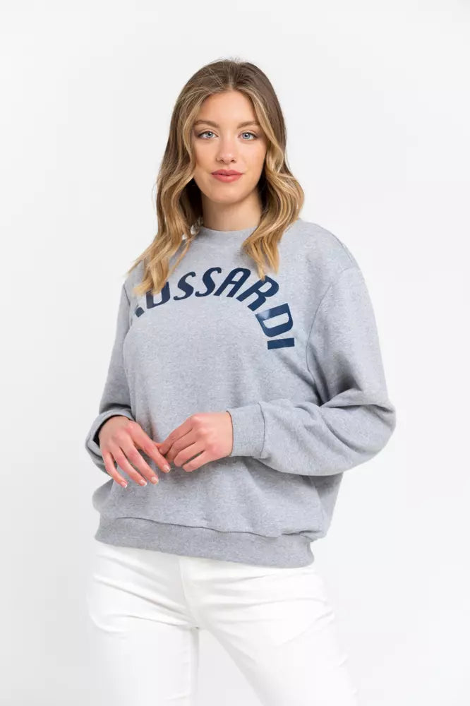Trussardi Graues Baumwoll-Sweatshirt für Damen