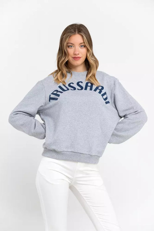 Trussardi Graues Baumwoll-Sweatshirt für Damen