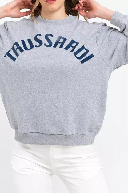 Trussardi Graues Baumwoll-Sweatshirt für Damen