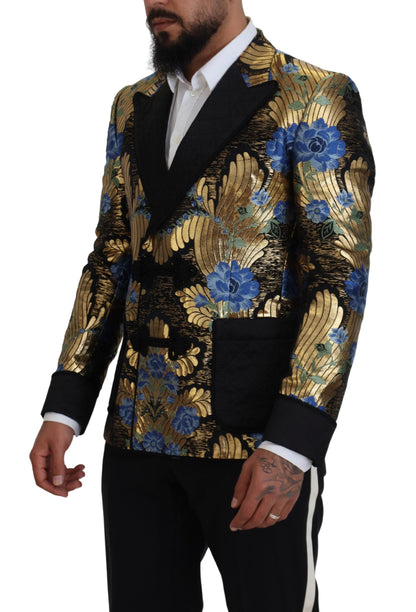 Dolce &amp; Gabbana – Zweireihiger Blazer aus goldenem Lurex