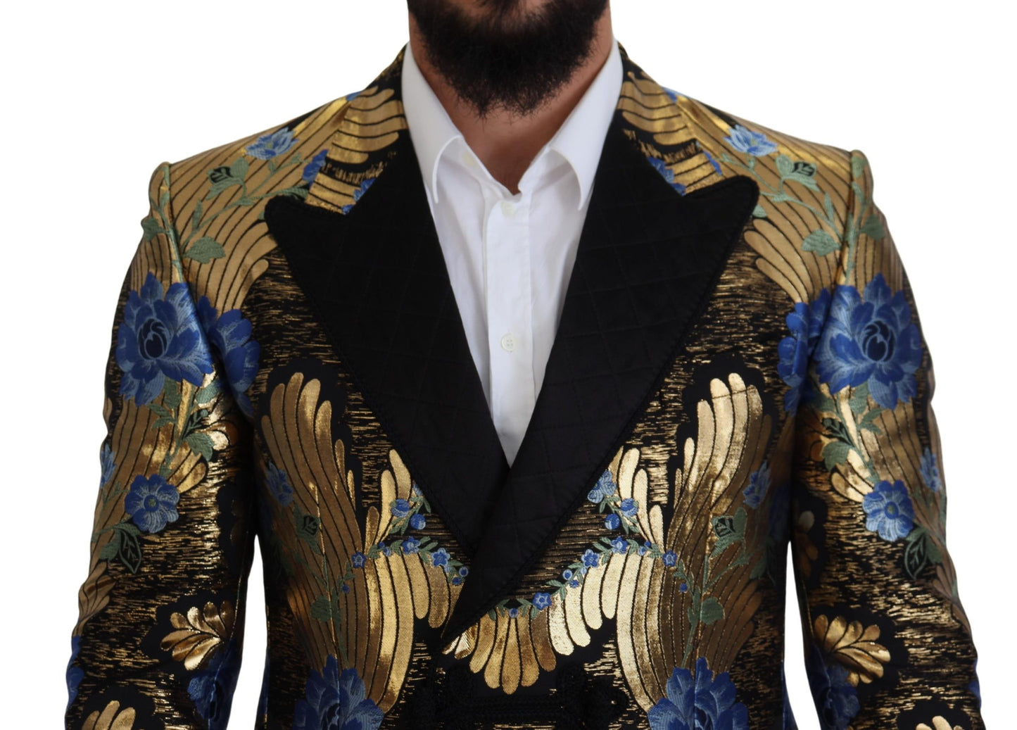 Dolce &amp; Gabbana – Zweireihiger Blazer aus goldenem Lurex