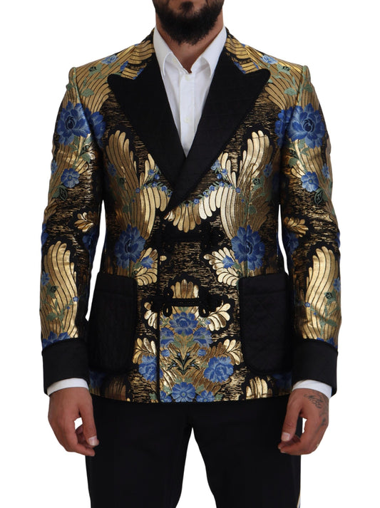 Dolce &amp; Gabbana – Zweireihiger Blazer aus goldenem Lurex