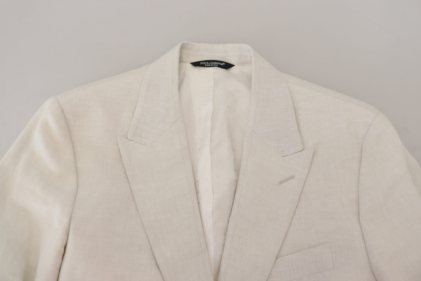 Dolce &amp; Gabbana – Slim Fit-Blazer aus weißem Leinen