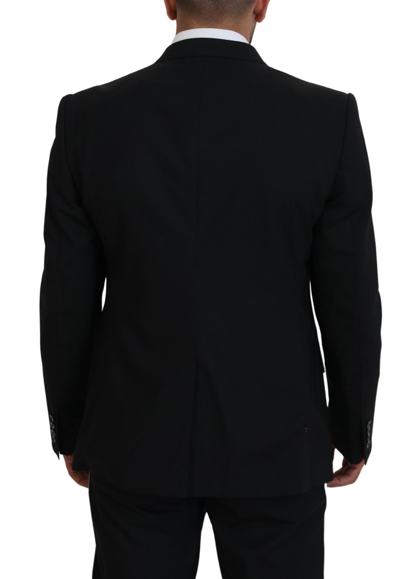 Dolce &amp; Gabbana – Schwarzer Slim Fit-Blazer aus Wollstretch