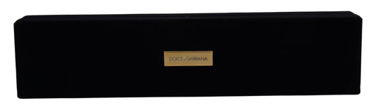 Dolce &amp; Gabbana – Aufbewahrungsbox für Armbänder und Schmuck aus schwarzem Samt mit Logo-Plakette