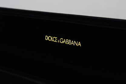 Dolce &amp; Gabbana – Aufbewahrungsbox für Armbänder und Schmuck aus schwarzem Samt mit Logo-Plakette