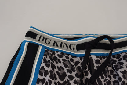 Dolce &amp; Gabbana – Mehrfarbige Jogginghose mit DG King-Leopardenmuster
