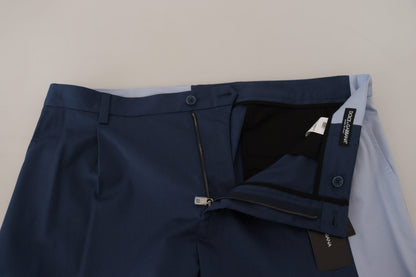 Dolce &amp; Gabbana – Blaue Straight-Fit-Hose aus Baumwolle