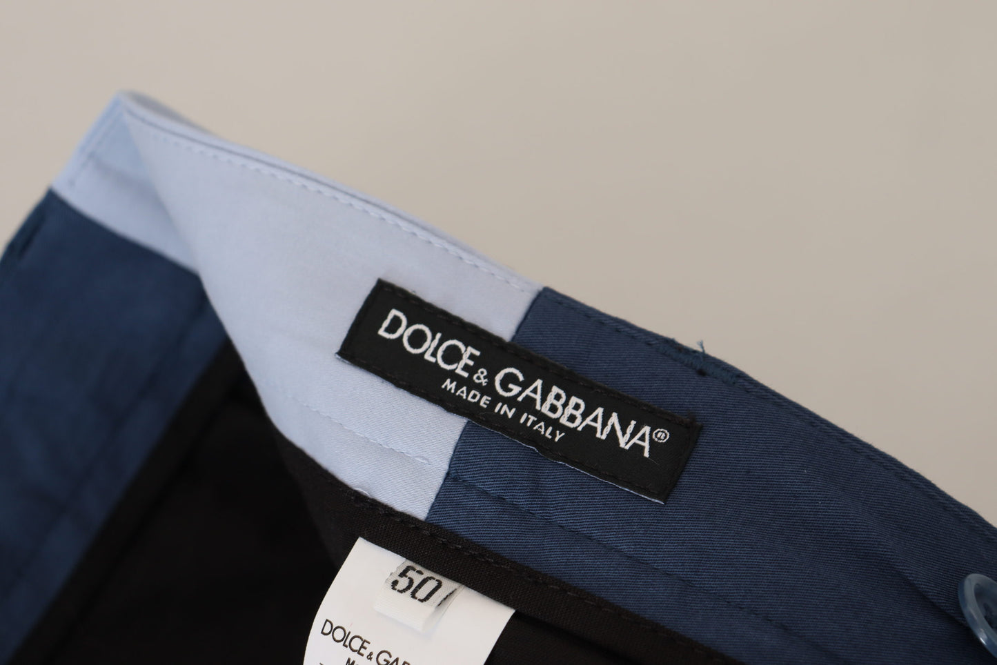 Dolce &amp; Gabbana – Blaue Straight-Fit-Hose aus Baumwolle