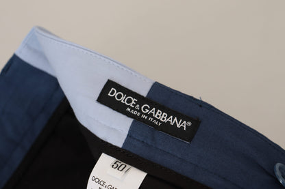 Dolce &amp; Gabbana – Blaue Straight-Fit-Hose aus Baumwolle