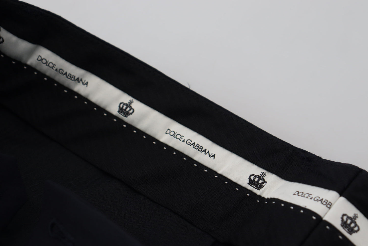 Dolce &amp; Gabbana – Schmale Anzughose aus schwarzer Wolle