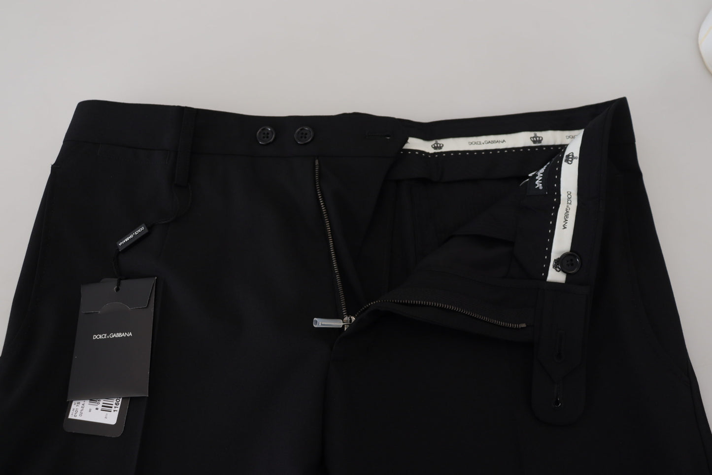Dolce &amp; Gabbana – Schwarze Chinohose aus Polyester