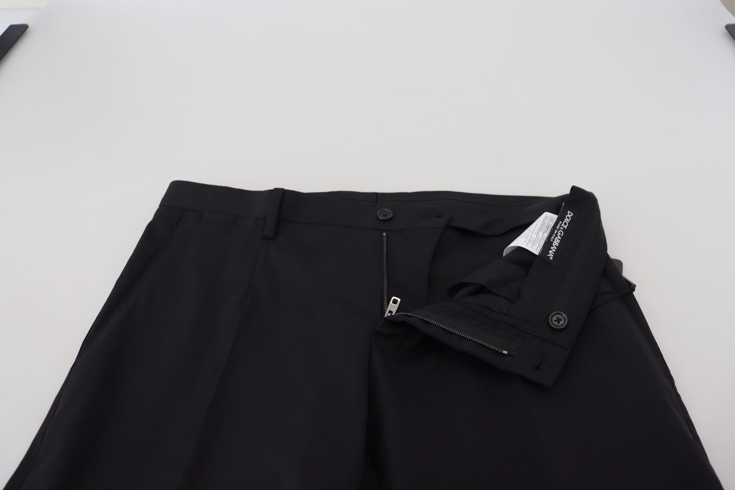 Dolce &amp; Gabbana – Schwarze Chinohose aus Wolle