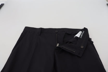 Dolce &amp; Gabbana – Schwarze Chinohose aus Wolle