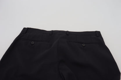 Dolce &amp; Gabbana – Schwarze Chinohose aus Wolle