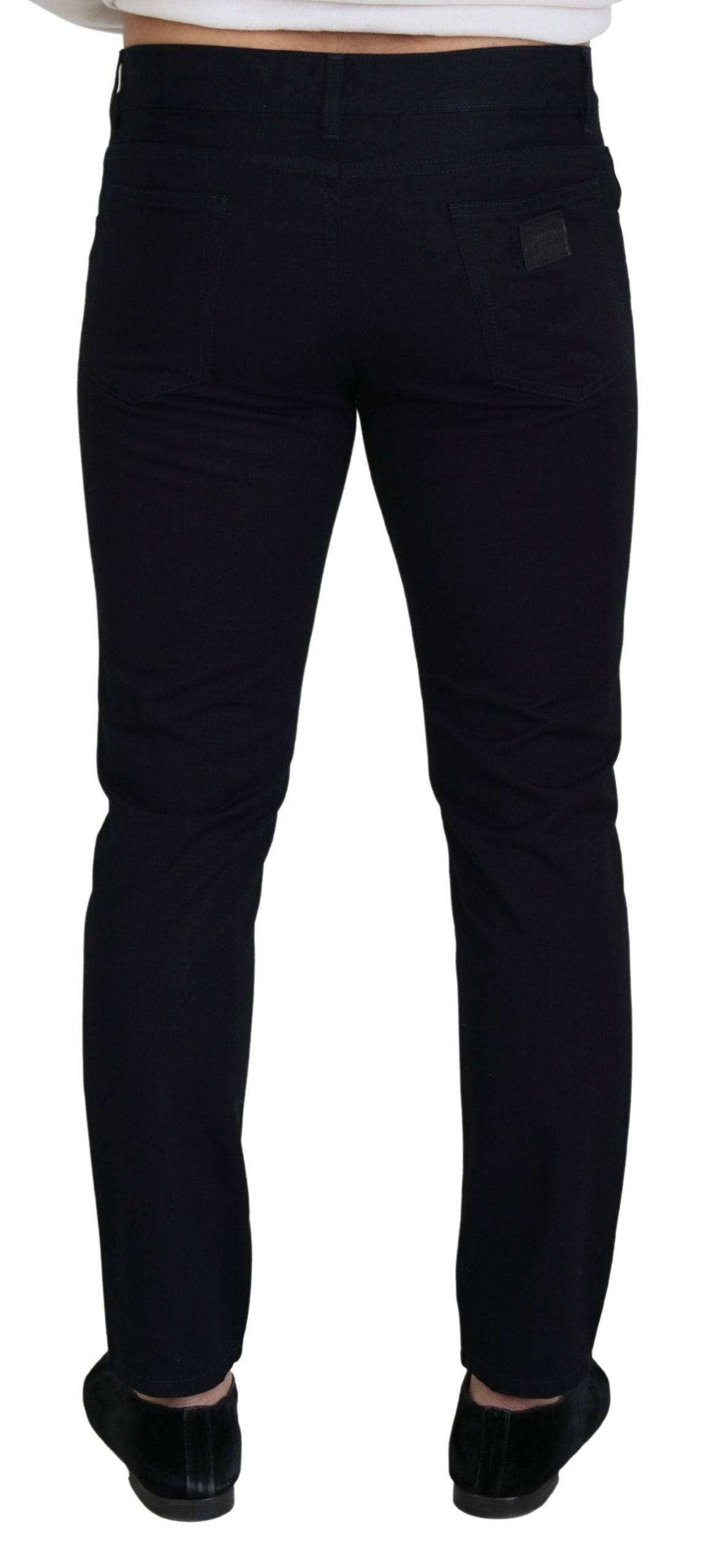 Dolce &amp; Gabbana – Schwarze Skinny-Jeans aus Baumwolle