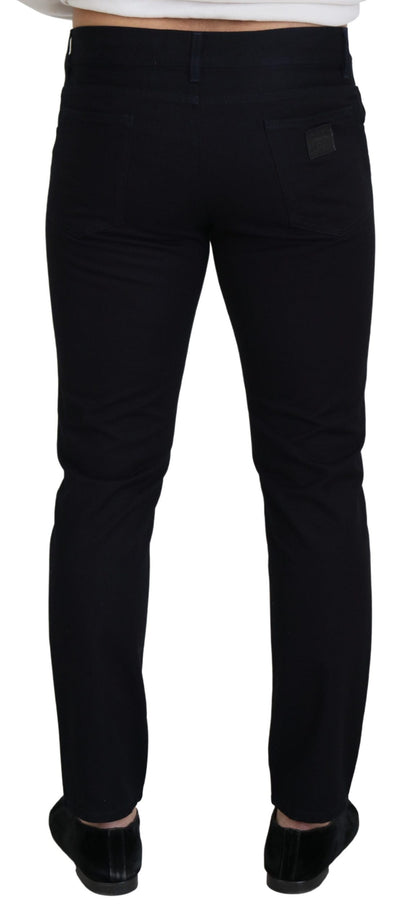 Dolce &amp; Gabbana – Schwarze Skinny-Jeans aus Baumwolle