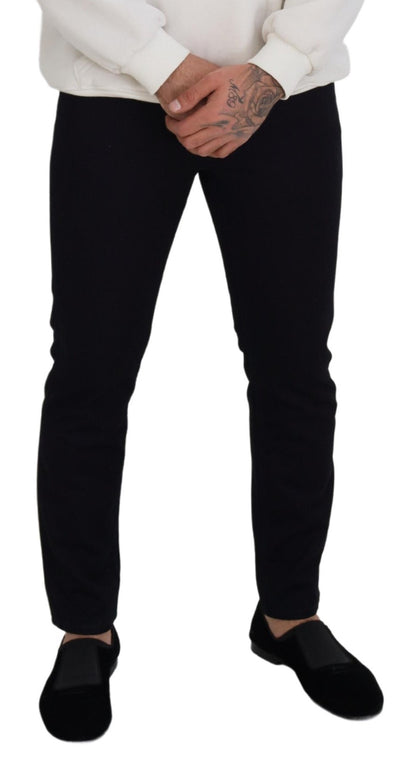 Dolce &amp; Gabbana – Schwarze Skinny-Jeans aus Baumwolle