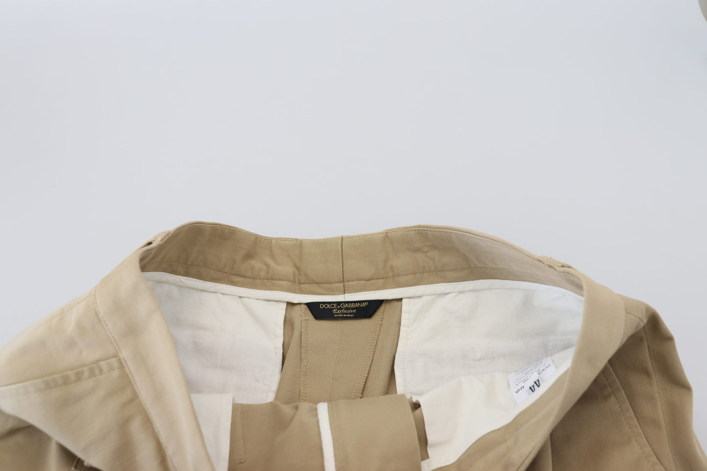 Dolce &amp; Gabbana – Beige Cargo-Bermudashorts aus Baumwolle