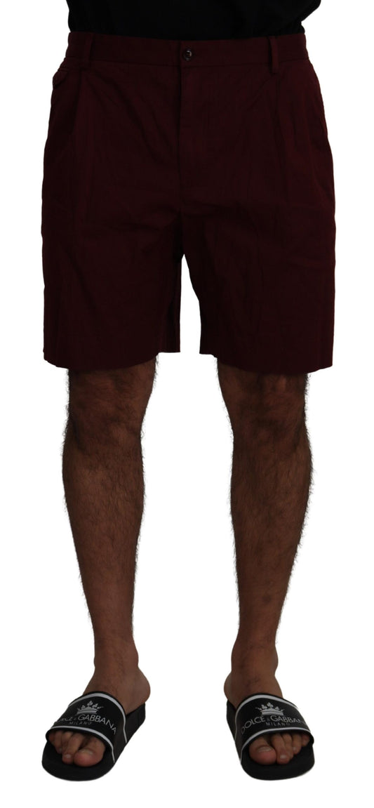Dolce &amp; Gabbana – Kastanienbraune Bermudashorts aus Baumwolle