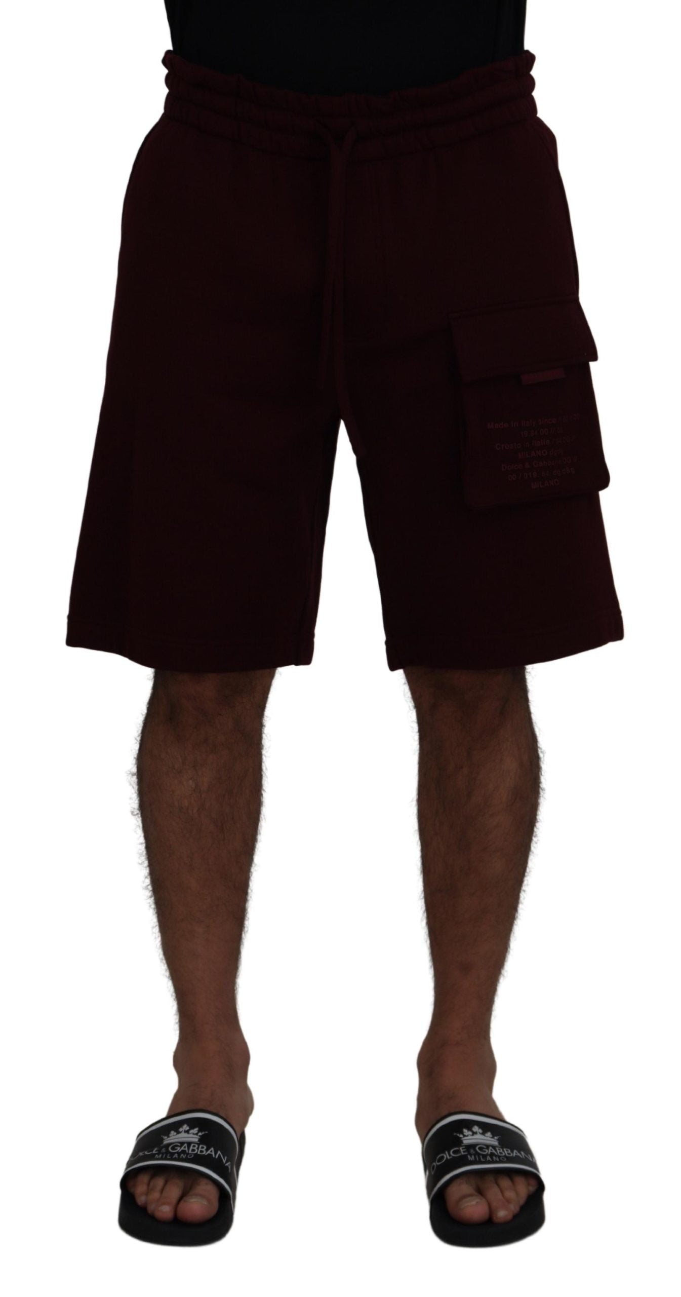 Dolce &amp; Gabbana – Kastanienbraune Bermuda-Cargo-Shorts für Herren