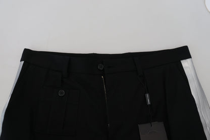 Dolce &amp; Gabbana – Schwarze Bermuda-Cargo-Freizeitshorts