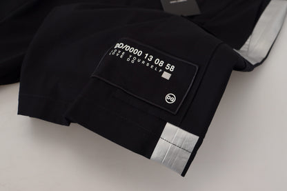 Dolce &amp; Gabbana – Schwarze Bermuda-Cargo-Freizeitshorts