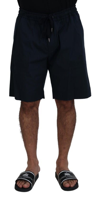 Dolce &amp; Gabbana – Blaue Bermudashorts mit mittlerer Taille