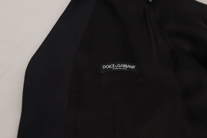 Dolce &amp; Gabbana – Schwarze Weste aus Wollstretch