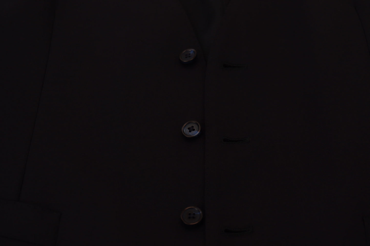 Dolce &amp; Gabbana – Dunkelblaue Weste aus Wollstretch