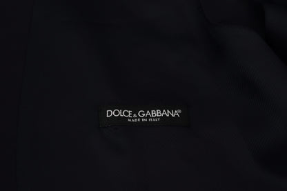 Dolce &amp; Gabbana – Dunkelblaue Weste aus Wollstretch