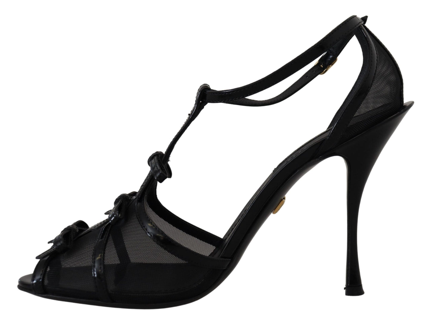 Dolce &amp; Gabbana Schwarze Stiletto High Heels Sandalen Schuhe
