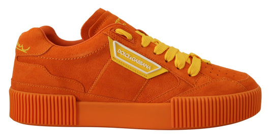 Dolce &amp; Gabbana Pj Tucker Sneakers aus orangefarbenem Leder