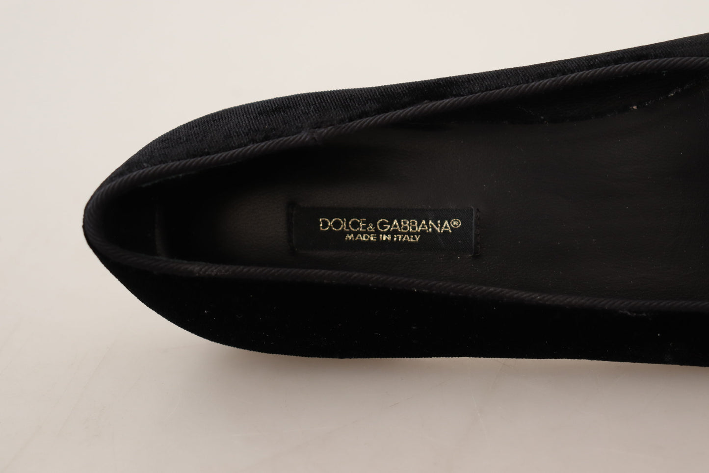 Dolce &amp; Gabbana – Schwarze Slipper mit Herz-Jesu-Patch