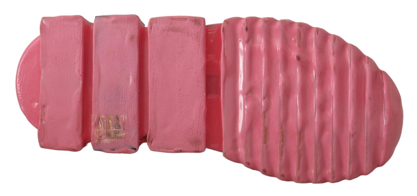 Dolce &amp; Gabbana – Rosafarbene, niedrige Slip-On-Sneaker in Sorrento-Optik