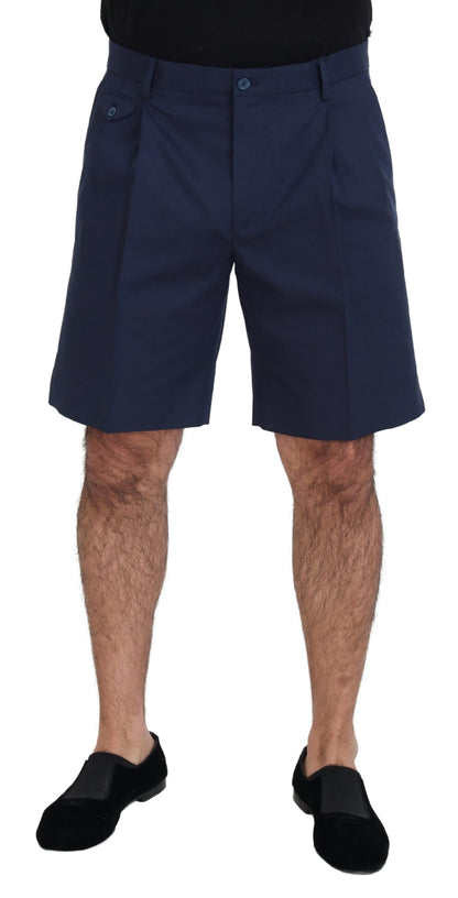 Dolce &amp; Gabbana Blaue Chinos Baumwollstretch-Freizeitshorts