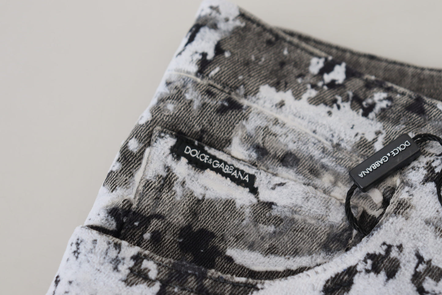 Dolce &amp; Gabbana – Mehrfarbige Skinny-Jeans aus Baumwolle mit Batikmuster