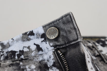 Dolce &amp; Gabbana – Mehrfarbige Skinny-Jeans aus Baumwolle mit Batikmuster