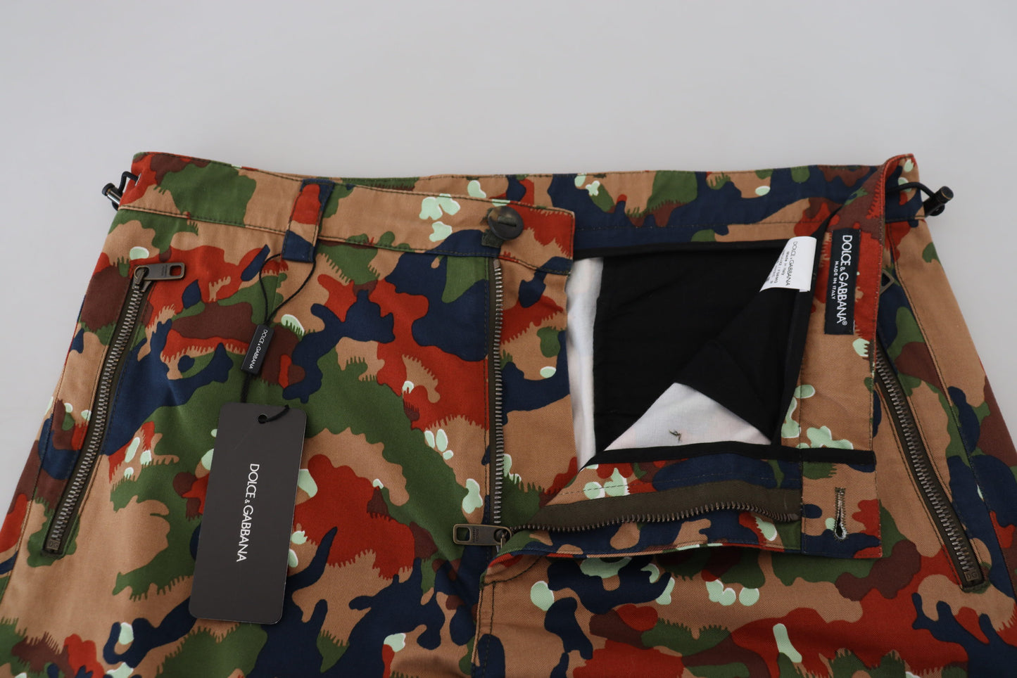 Dolce &amp; Gabbana Mehrfarbige Camouflage-Cargo-Shorts aus Baumwolle