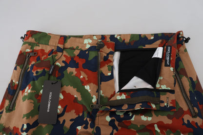 Dolce &amp; Gabbana Mehrfarbige Camouflage-Cargo-Shorts aus Baumwolle